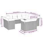 vidaXL Set canapele de grădină cu perne, 11 piese, bej, poliratan vidaXL Set canapele de grădină cu perne, 11 piese, bej, poliratan