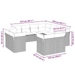 vidaXL Set canapele de grădină cu perne, 11 piese, gri, poliratan vidaXL Set canapele de grădină cu perne, 11 piese, gri, poliratan