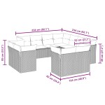 vidaXL Set canapele de grădină cu perne, 11 piese, maro, poliratan vidaXL Set canapele de grădină cu perne, 11 piese, maro, poliratan