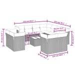 vidaXL Set canapele de grădină cu perne, 12 piese, bej, poliratan vidaXL Set canapele de grădină cu perne, 12 piese, bej, poliratan