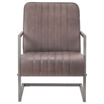 vidaXL Scaun fotoliu tip consolă,.maro învechit, piele naturală vidaXL Scaun fotoliu tip consolă,.maro învechit, piele naturală