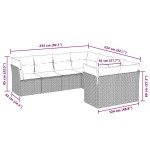 vidaXL Set mobilier de grădină cu perne, 8 piese gri deschis poliratan