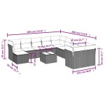 vidaXL Set canapele de grădină cu perne, 12 piese, bej, poliratan vidaXL Set canapele de grădină cu perne, 12 piese, bej, poliratan
