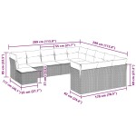 vidaXL Set canapele de grădină cu perne, 12piese gri deschis poliratan vidaXL Set canapele de grădină cu perne, 12piese gri deschis poliratan