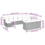 vidaXL Set canapele de grădină cu perne, 12 piese, maro, poliratan vidaXL Set canapele de grădină cu perne, 12 piese, maro, poliratan