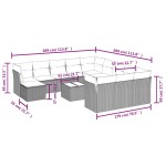 vidaXL Set canapele de grădină cu perne, 13 piese, maro, poliratan vidaXL Set canapele de grădină cu perne, 13 piese, maro, poliratan