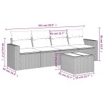 vidaXL Set canapele de grădină cu perne, 5 piese gri deschis poliratan vidaXL Set canapele de grădină cu perne, 5 piese gri deschis poliratan