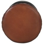 vidaXL Scaun de bar, maro, piele naturală vidaXL Scaun de bar, maro, piele naturală
