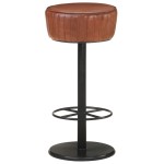vidaXL Scaun de bar, maro, piele naturală vidaXL Scaun de bar, maro, piele naturală