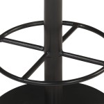 vidaXL Scaun de bar, negru, piele naturală vidaXL Scaun de bar, negru, piele naturală