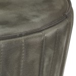 vidaXL Scaun de bar, gri învechit, piele naturală