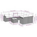 vidaXL Set mobilier de grădină cu perne, 9 piese, negru, poliratan vidaXL Set mobilier de grădină cu perne, 9 piese, negru, poliratan
