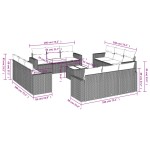 vidaXL Set canapele de grădină cu perne, 13 piese, maro, poliratan vidaXL Set canapele de grădină cu perne, 13 piese, maro, poliratan