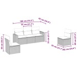 vidaXL Set canapele de grădină cu perne, 5 piese gri deschis poliratan vidaXL Set canapele de grădină cu perne, 5 piese gri deschis poliratan