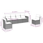 vidaXL Set mobilier grădină cu perne, 6 piese, gri, poliratan vidaXL Set mobilier grădină cu perne, 6 piese, gri, poliratan