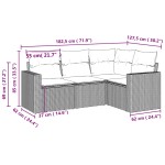 vidaXL Set canapea de grădină cu perne, 4 piese, gri deschis poliratan vidaXL Set canapea de grădină cu perne, 4 piese, gri deschis poliratan