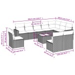 vidaXL Set canapele de grădină cu perne, 11 piese, bej, poliratan vidaXL Set canapele de grădină cu perne, 11 piese, bej, poliratan