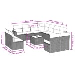 vidaXL Set canapele de grădină cu perne, 12 piese, bej, poliratan vidaXL Set canapele de grădină cu perne, 12 piese, bej, poliratan