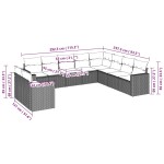 vidaXL Set canapele de grădină cu perne 10 piese gri deschis poliratan vidaXL Set canapele de grădină cu perne 10 piese gri deschis poliratan