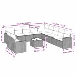 vidaXL Set canapele de grădină cu perne, 12piese gri deschis poliratan vidaXL Set canapele de grădină cu perne, 12piese gri deschis poliratan