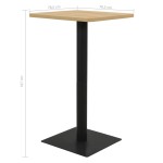 vidaXL Masă de bistro, culoarea stejarului, 78,5 x 78,5 x 107 cm