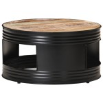 vidaXL Măsuță de cafea, negru, 68 x 68 x 36 cm, lemn masiv reciclat vidaXL Măsuță de cafea, negru, 68 x 68 x 36 cm, lemn masiv reciclat