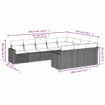 vidaXL Set canapele de grădină cu perne 10 piese gri deschis poliratan vidaXL Set canapele de grădină cu perne 10 piese gri deschis poliratan