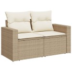 vidaXL Set canapele de grădină cu perne, 11 piese, bej, poliratan vidaXL Set canapele de grădină cu perne, 11 piese, bej, poliratan