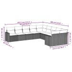 vidaXL Set canapele de grădină cu perne 10 piese gri deschis poliratan vidaXL Set canapele de grădină cu perne 10 piese gri deschis poliratan