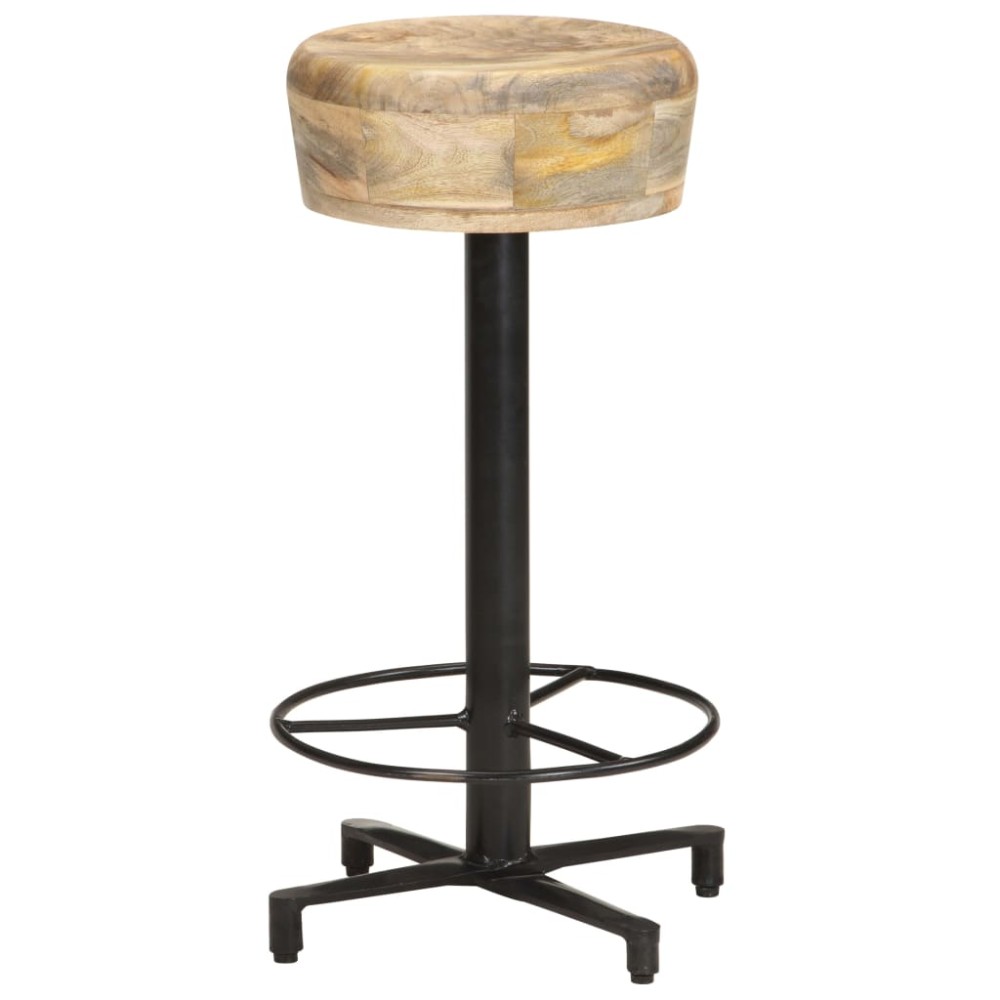 vidaXL Scaune de bar, 2 buc., 66 cm, lemn masiv de mango