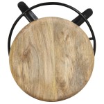 vidaXL Scaune de bar, 2 buc., 66 cm, lemn masiv de mango