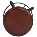 vidaXL Scaune de bar, 2 buc., 66 cm, piele naturală