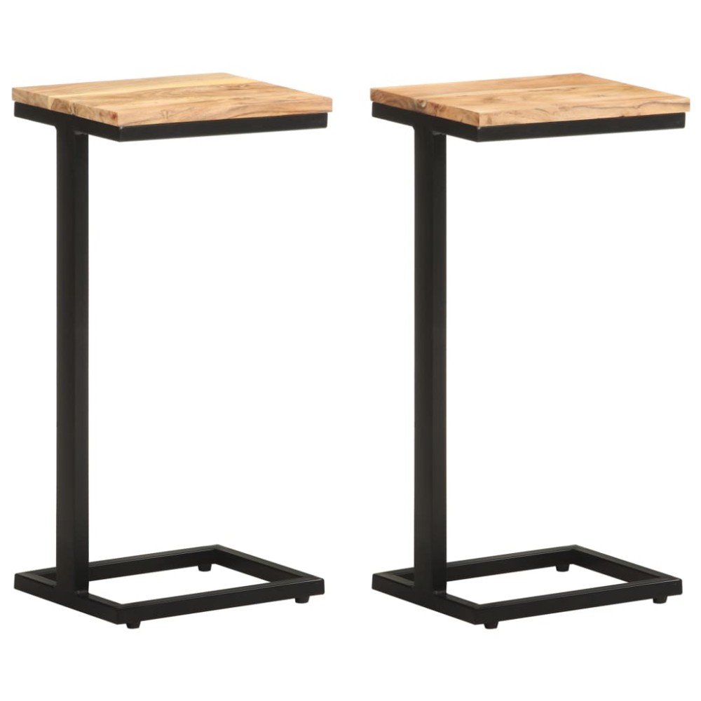 vidaXL Mese laterale, 2 buc., 31,5x24,5x64,5 cm, lemn masiv de acacia