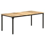 vidaXL Masă de bucătărie, 180x90x76 cm, lemn de mango nefinisat vidaXL Masă de bucătărie, 180x90x76 cm, lemn de mango nefinisat