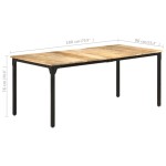 vidaXL Masă de bucătărie, 180x90x76 cm, lemn de mango nefinisat vidaXL Masă de bucătărie, 180x90x76 cm, lemn de mango nefinisat