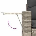 vidaXL Set mobilier de grădină cu perne, 8 piese gri deschis poliratan