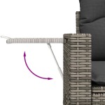 vidaXL Set canapele de grădină cu perne, 11 piese, gri, poliratan vidaXL Set canapele de grădină cu perne, 11 piese, gri, poliratan