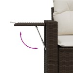 vidaXL Set canapele de grădină cu perne, 11 piese, maro, poliratan vidaXL Set canapele de grădină cu perne, 11 piese, maro, poliratan