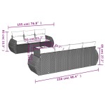 vidaXL Set mobilier de grădină cu perne, 8 piese, negru, poliratan vidaXL Set mobilier de grădină cu perne, 8 piese, negru, poliratan