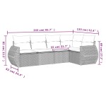 vidaXL Set canapele de grădină cu perne, 5 piese gri deschis poliratan vidaXL Set canapele de grădină cu perne, 5 piese gri deschis poliratan