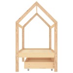 vidaXL Cadru pat pentru copii, cu un sertar, 80x160 cm, lemn masiv pin vidaXL Cadru pat pentru copii, cu un sertar, 80x160 cm, lemn masiv pin