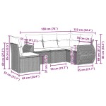 vidaXL Set canapele de grădină cu perne, 5 piese gri deschis poliratan vidaXL Set canapele de grădină cu perne, 5 piese gri deschis poliratan