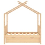 vidaXL Cadru pat de copii, cu un sertar, 70x140 cm, lemn masiv de pin