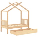 vidaXL Cadru pat de copii, cu un sertar, 70x140 cm, lemn masiv de pin