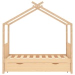 vidaXL Cadru pat de copii, cu un sertar, 80x160 cm, lemn masiv de pin