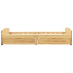 vidaXL Cadru de pat cu 2 sertare, 90 x 200 cm, lemn masiv de pin