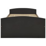 vidaXL Cadru de pat cu 2 sertare, gri, 90 x 200 cm, lemn masiv de pin