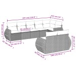 vidaXL Set canapele de grădină, 8 piese, cu perne, bej, poliratan vidaXL Set canapele de grădină, 8 piese, cu perne, bej, poliratan