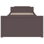 vidaXL Cadru de pat cu sertare, maro închis, 90x200 cm, lemn de pin
