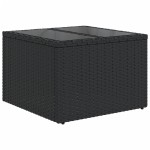 vidaXL Set mobilier de grădină cu perne, 9 piese, negru, poliratan vidaXL Set mobilier de grădină cu perne, 9 piese, negru, poliratan